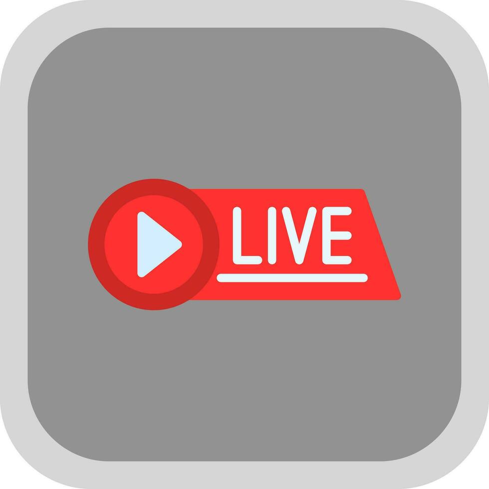 Live Streaming Vector Icon Design