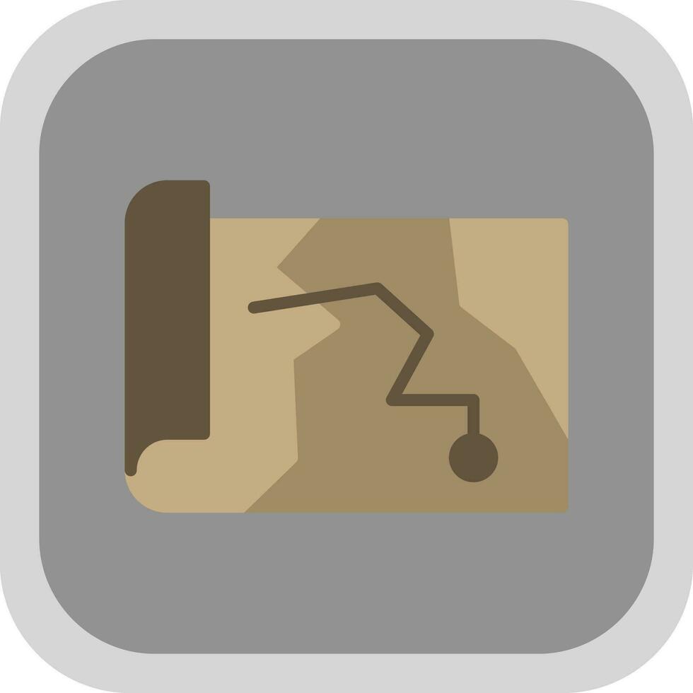 Treasure Map Vector Icon Design