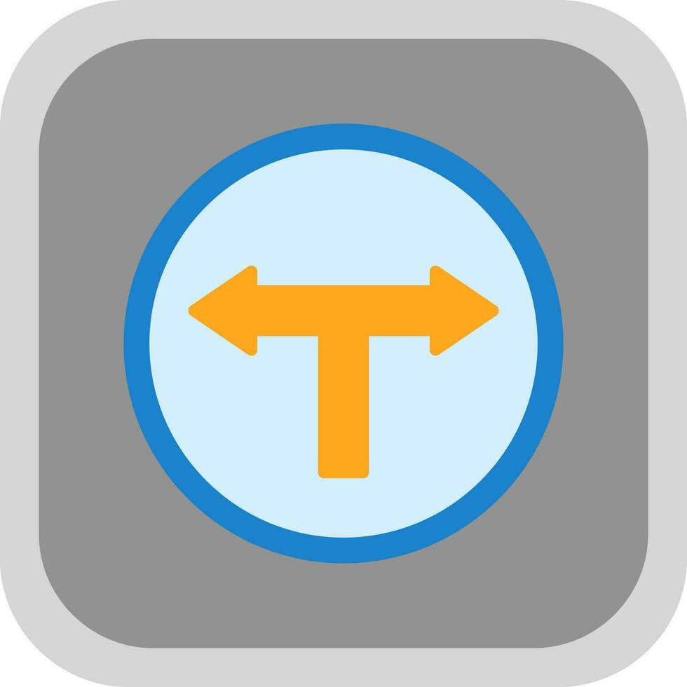 T Junction Vector Icon Design