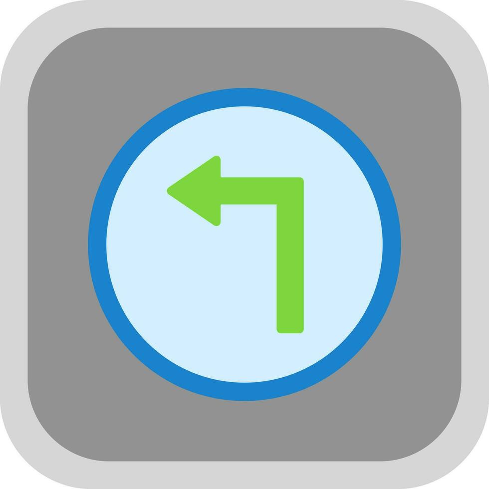 Left Turn Vector Icon Design