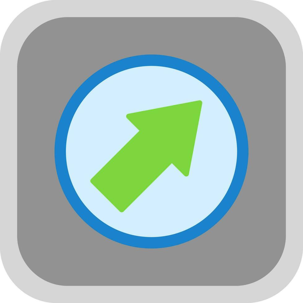 Up Right Arrow Vector Icon Design