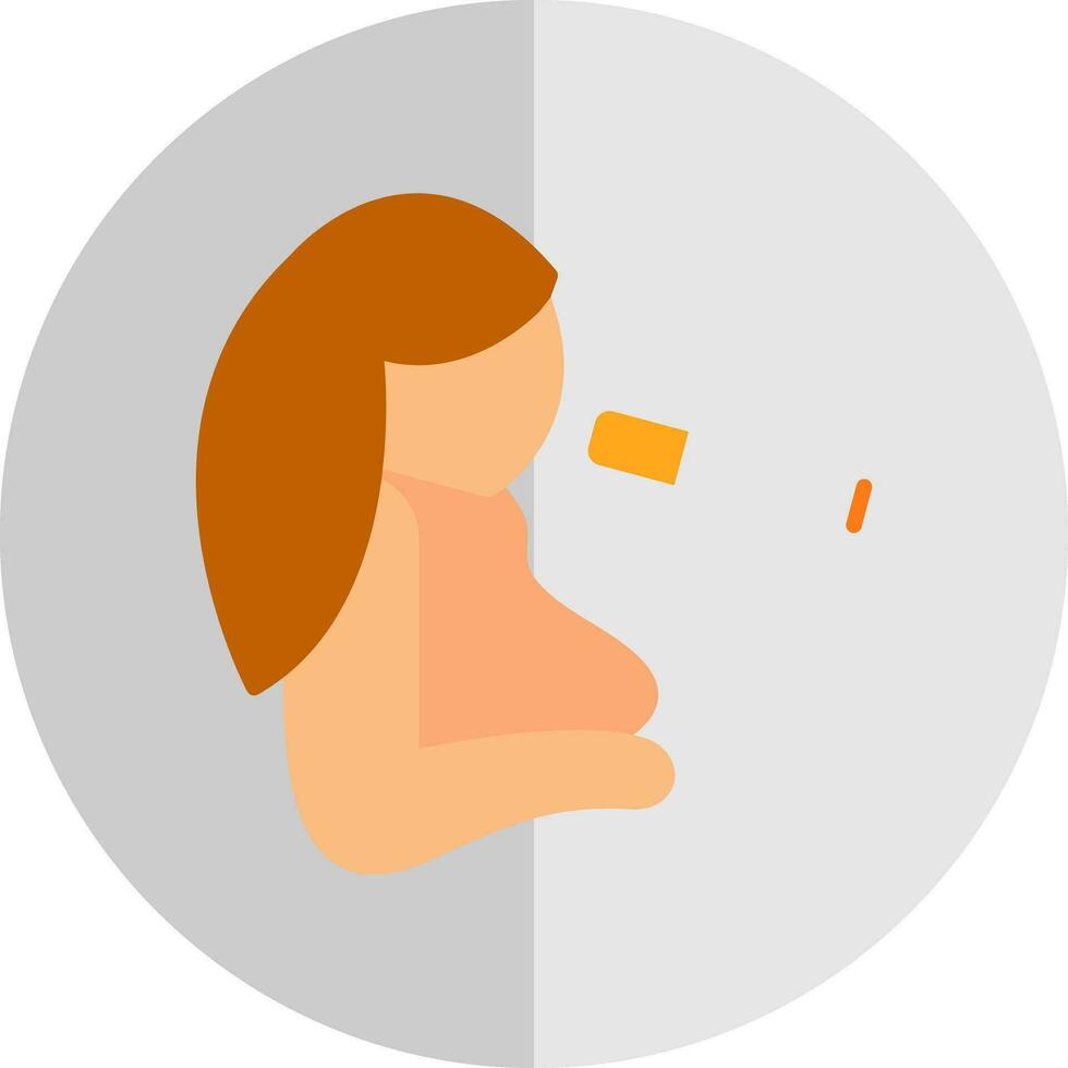 Girl Smoking Vector Icon Design