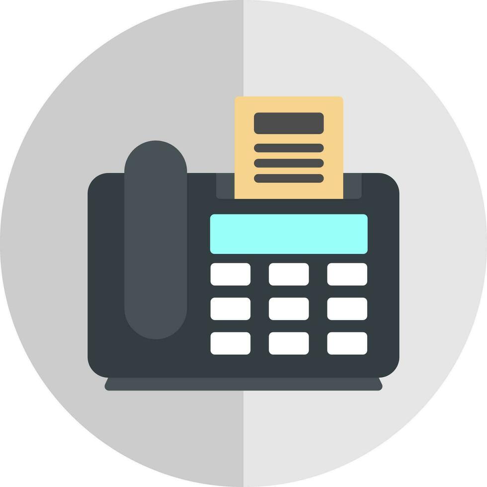 Fax Machine Vector Icon Design