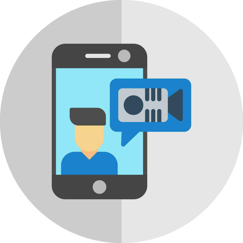 Video Chat Vector Icon Design