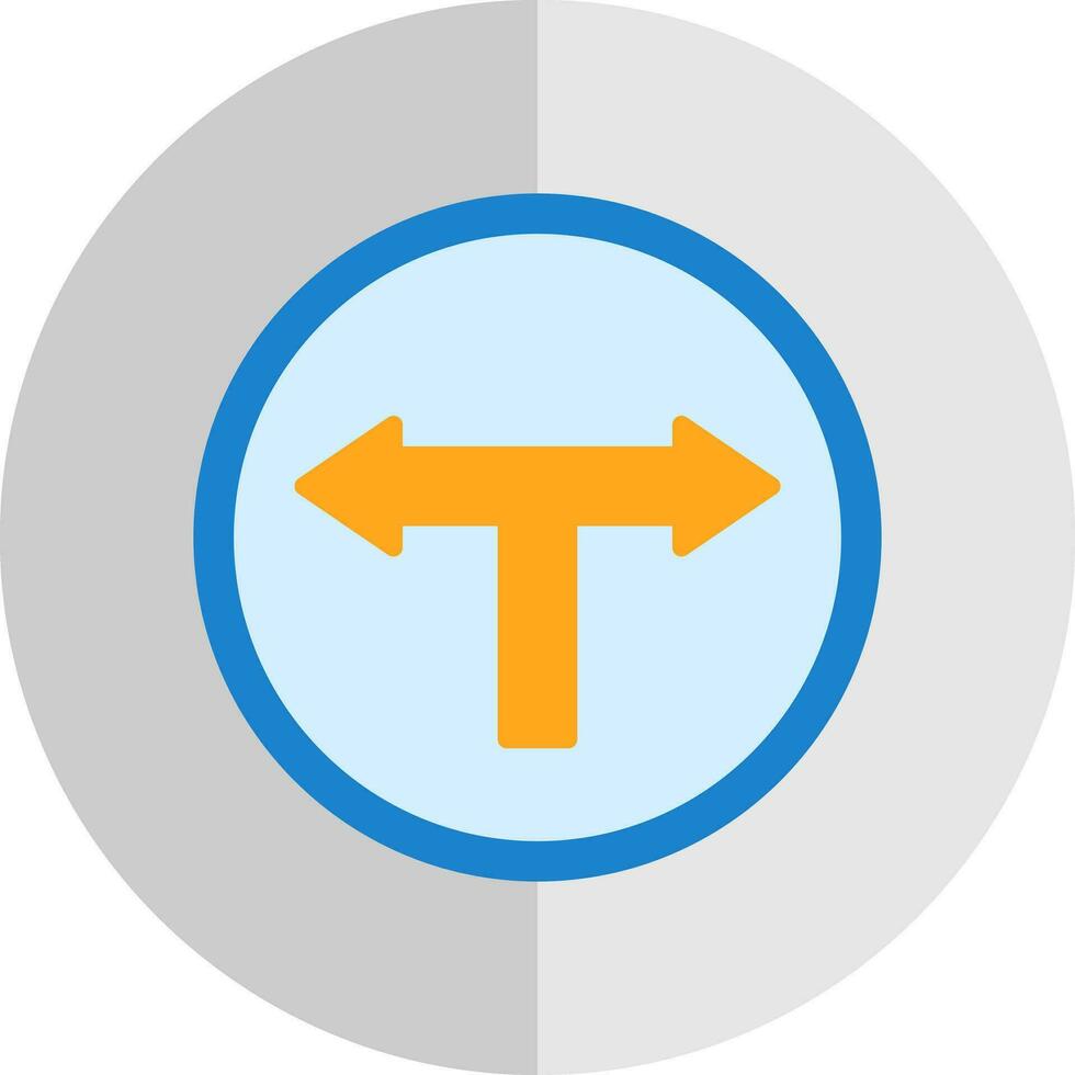 T Junction Vector Icon Design