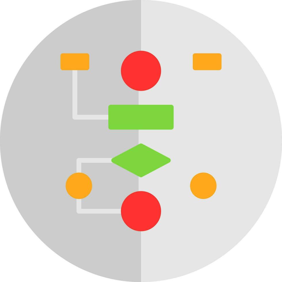 Flow Chart Vector Icon Design
