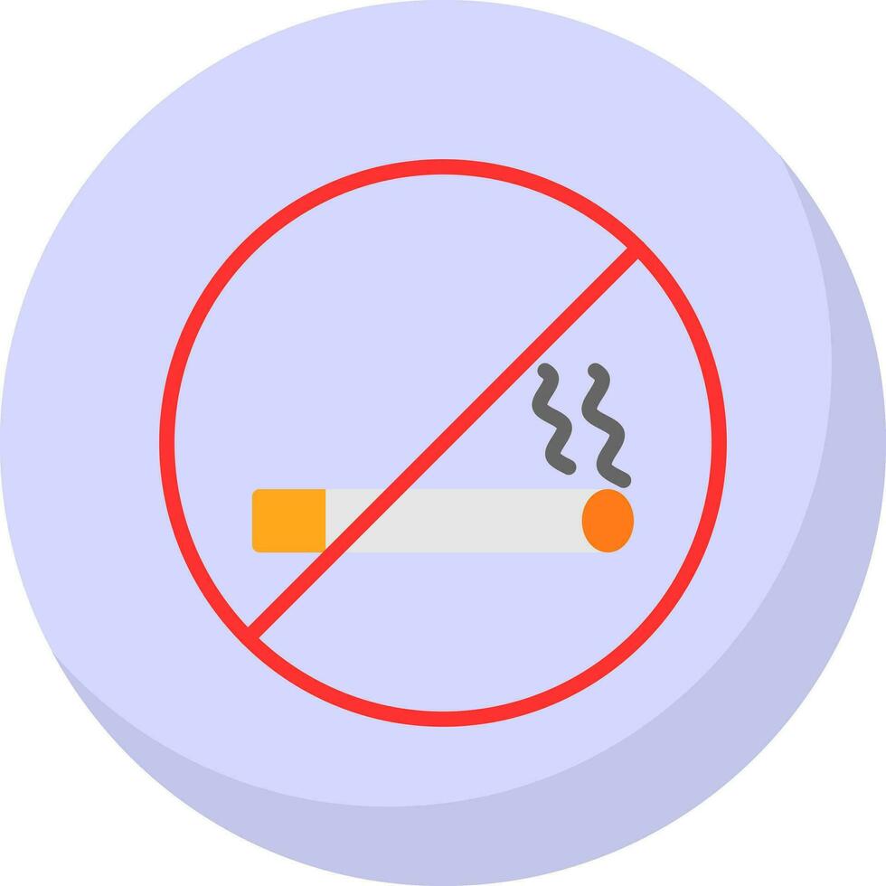 No tabaco vector icono diseño