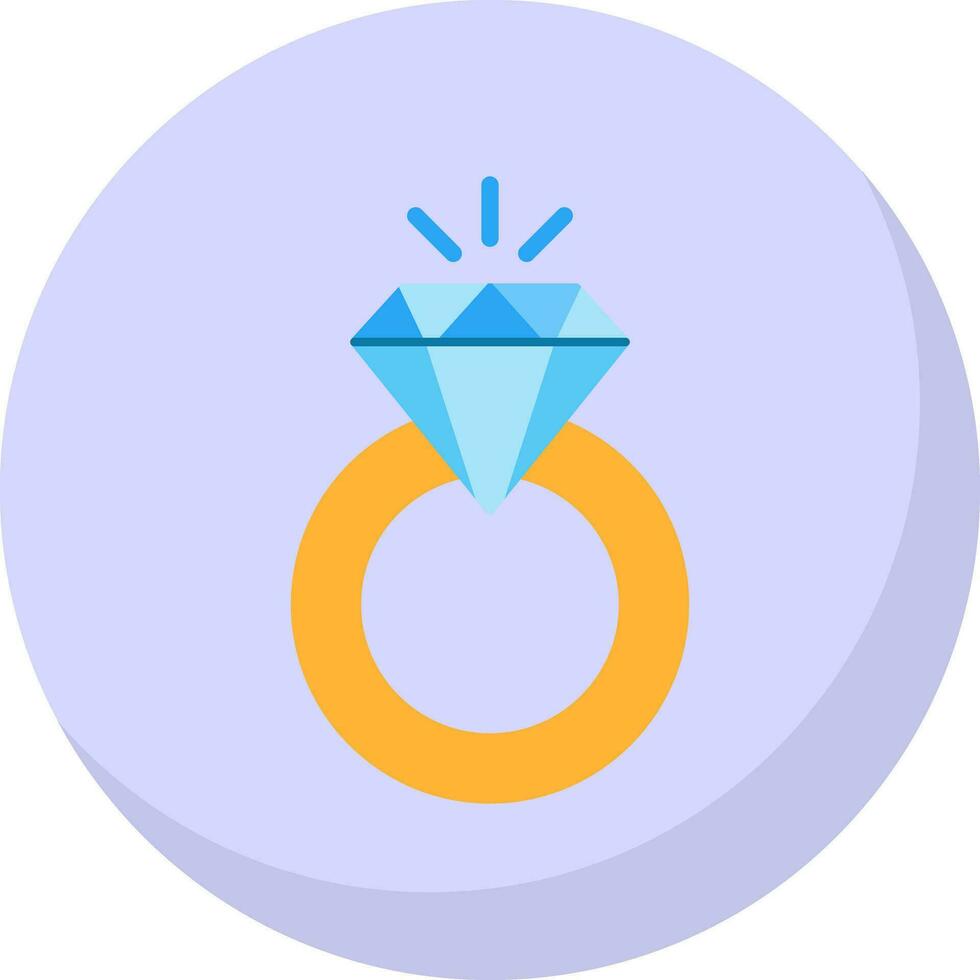 diseño de icono de vector de anillo de diamante