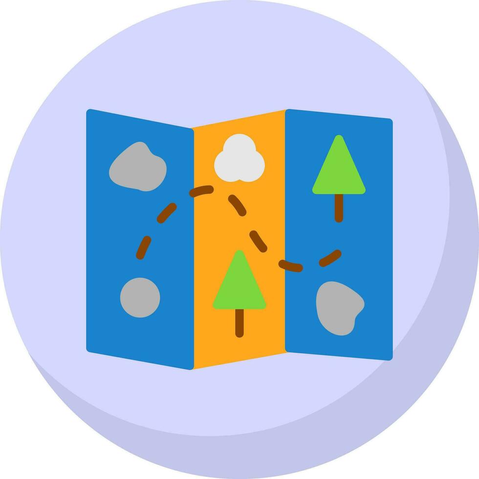 Treasure Map Vector Icon Design