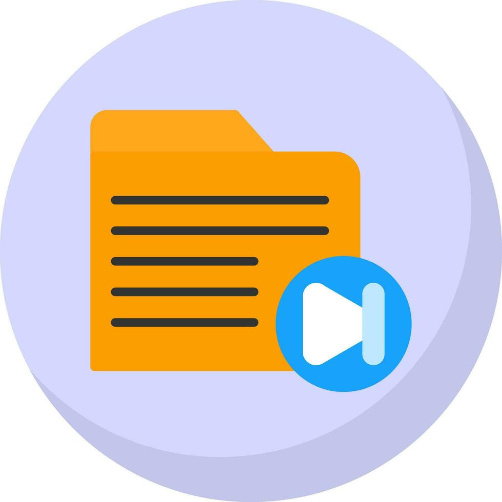 Video Folder Vector Icon Design