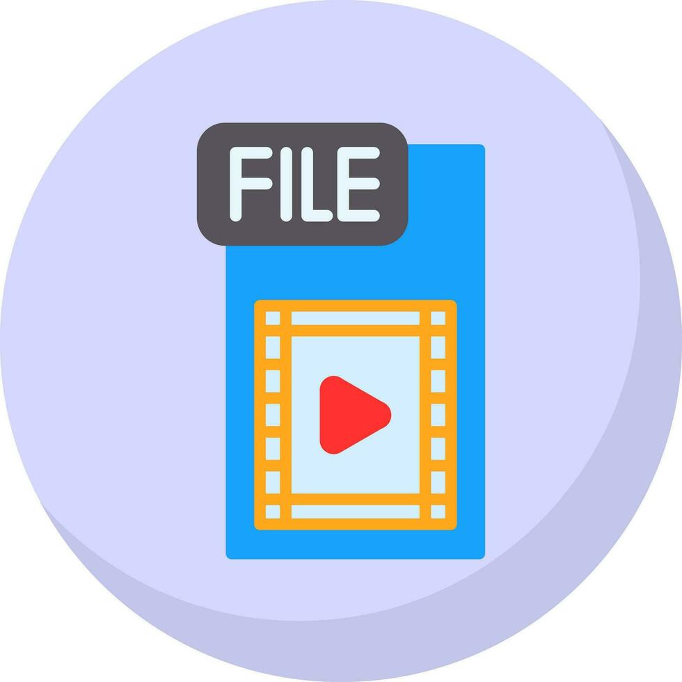 Video FIle Vector Icon Design