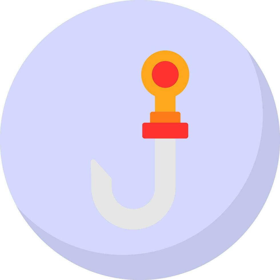 Fish Hook Vector Icon Design