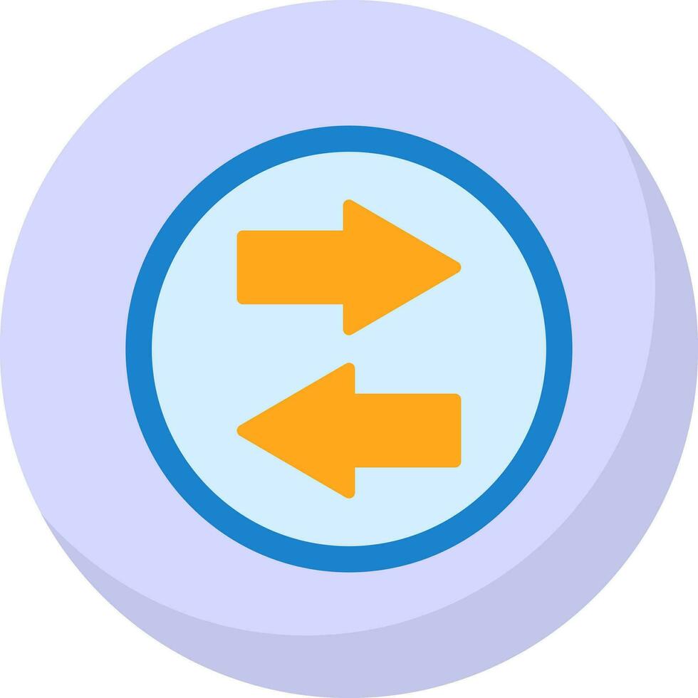 Two Way Arrow Vector Icon Design