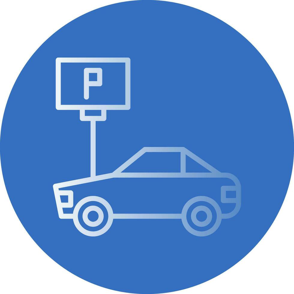 Car Parking Vector Icon Design