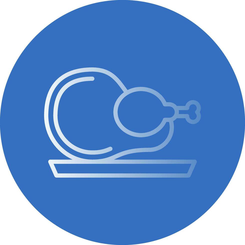 Roast Chicken Vector Icon Design