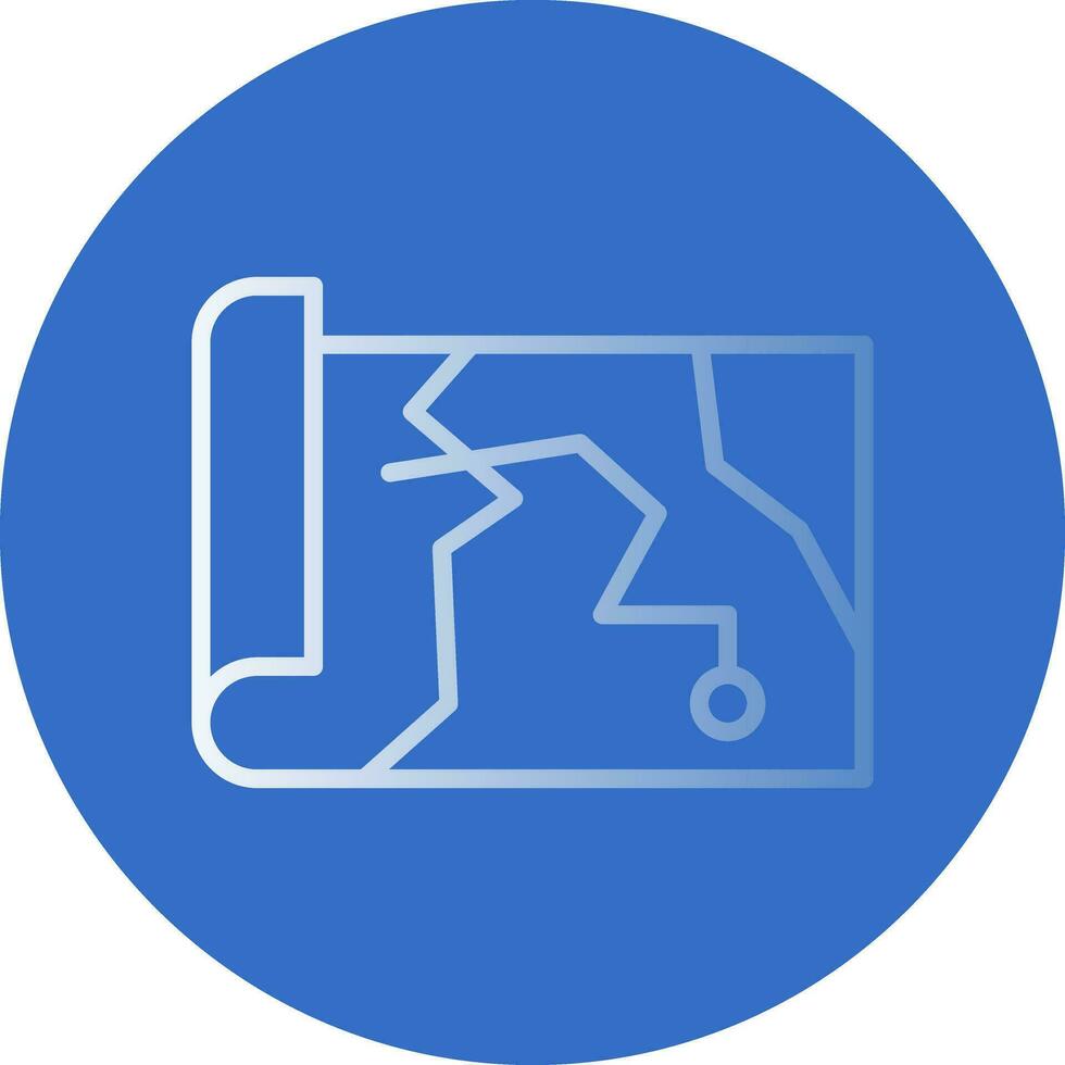 Treasure Map Vector Icon Design