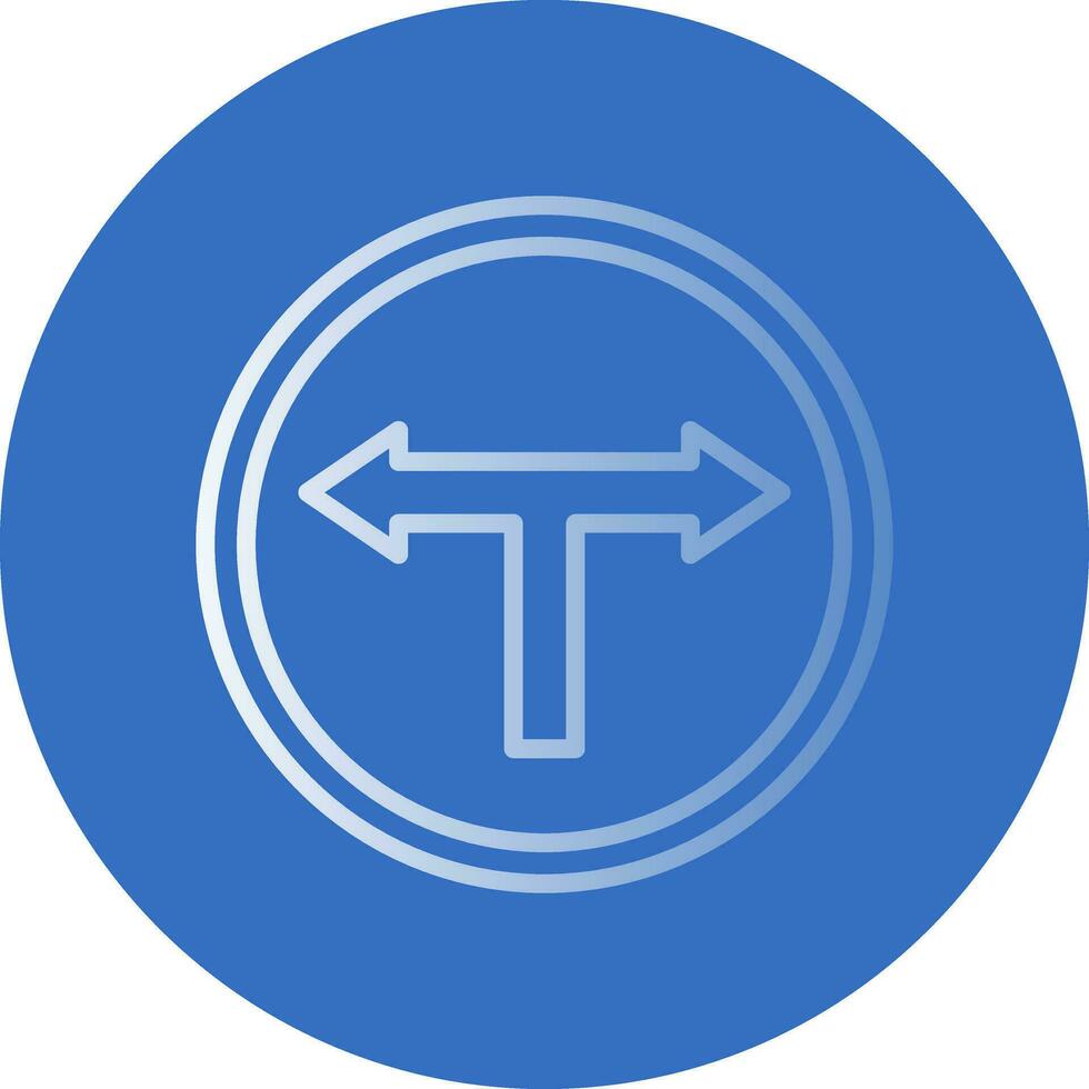 T Junction Vector Icon Design