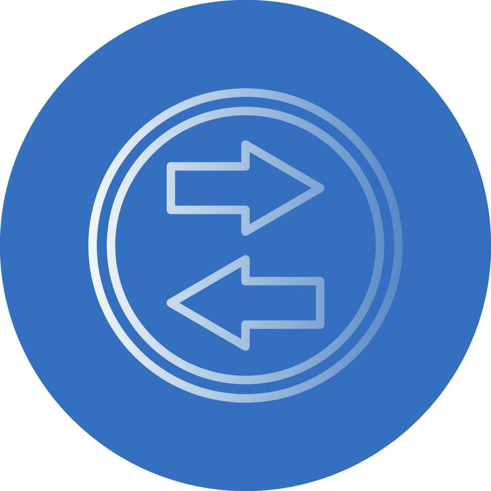 Two Way Arrow Vector Icon Design