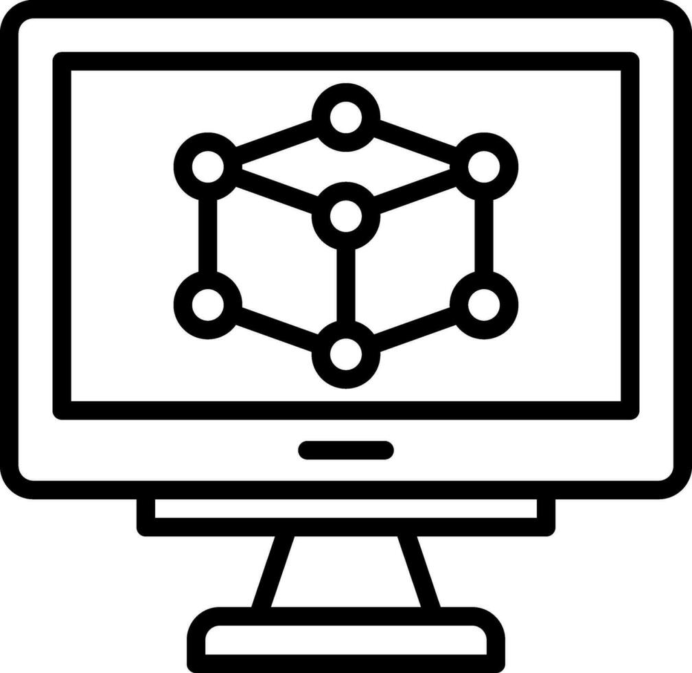3d Model Vector Icon Design
