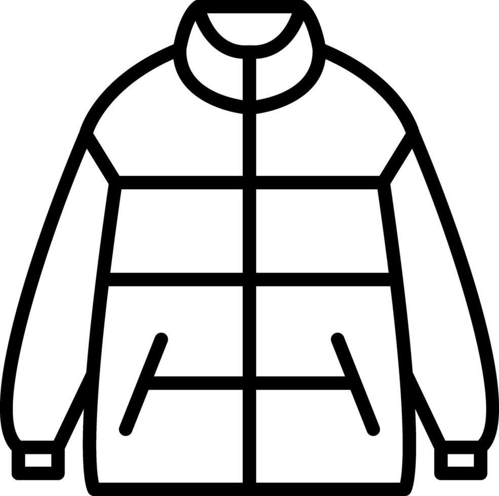 Winter jacket Vector Icon Design