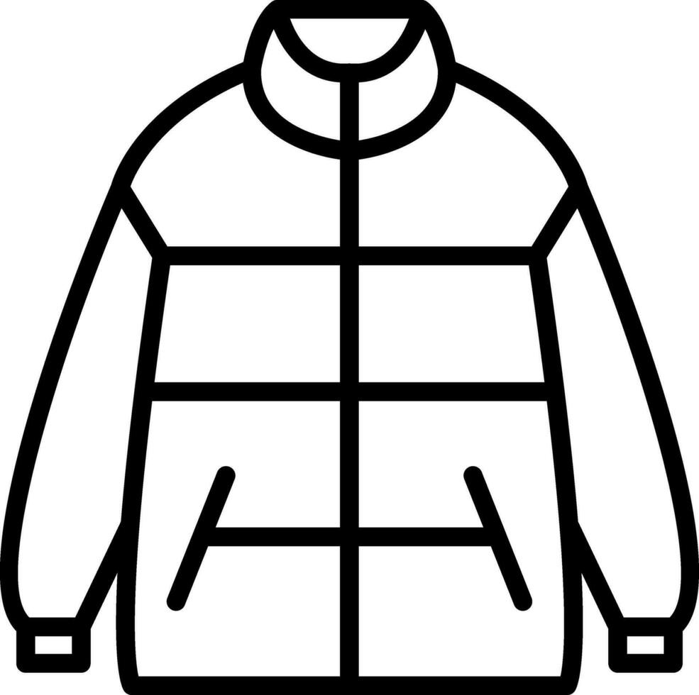 Winter jacket Vector Icon Design