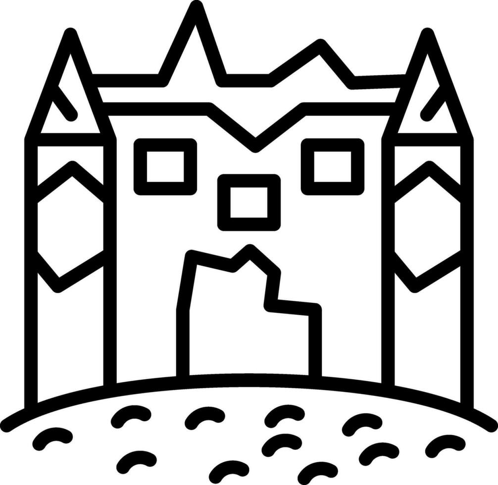 Ice castle Vector Icon Design