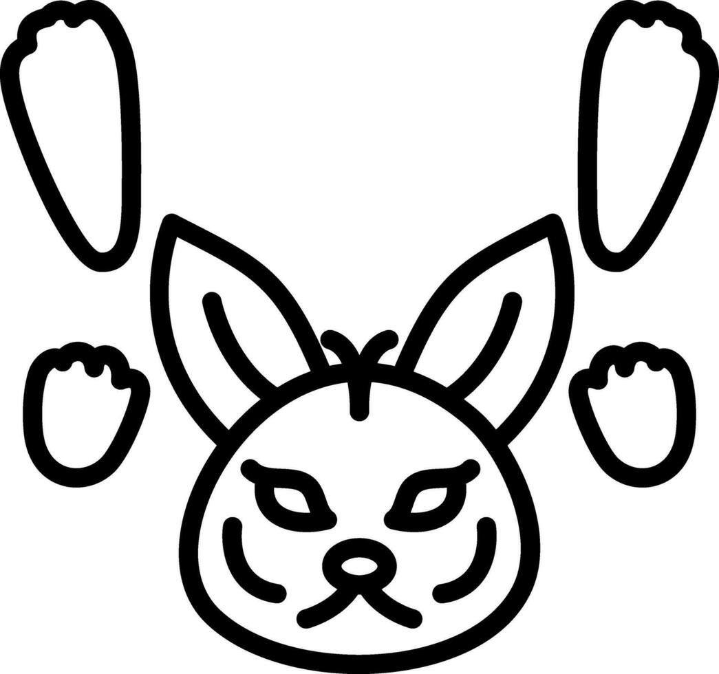 Arctic hare tracks Vector Icon Design