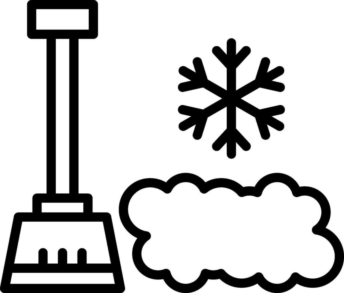 nieve pala vector icono diseño