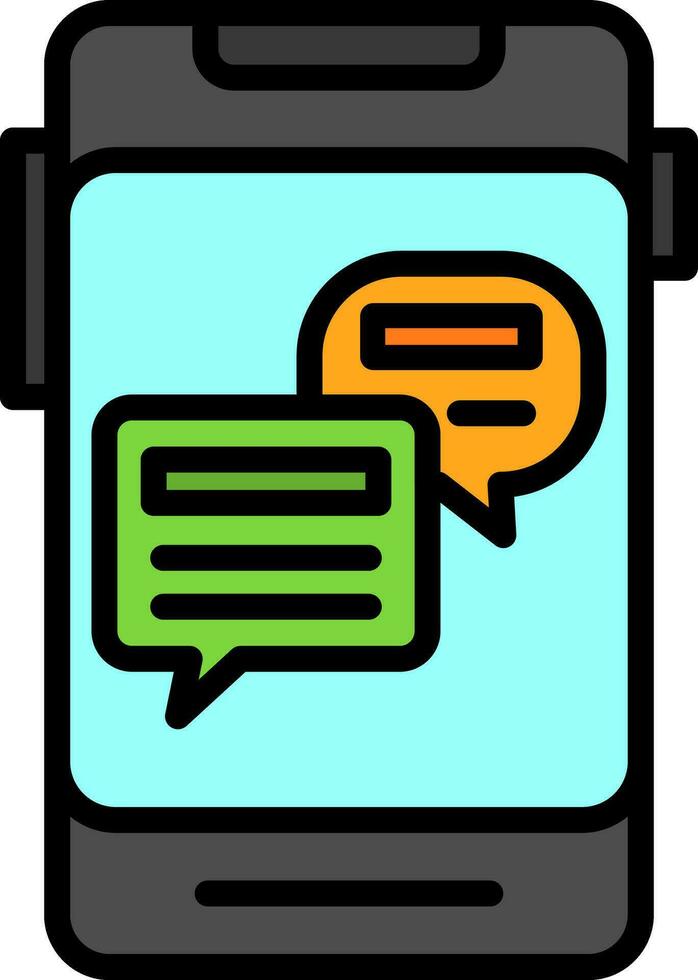 Online Chat Vector Icon Design