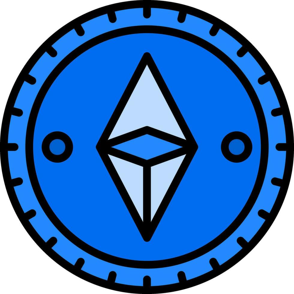Ethereum Coins Vector Icon Design