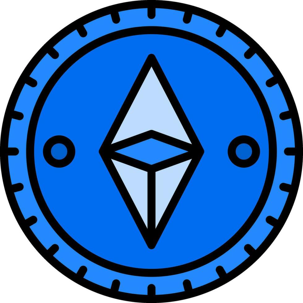 Ethereum Coins Vector Icon Design