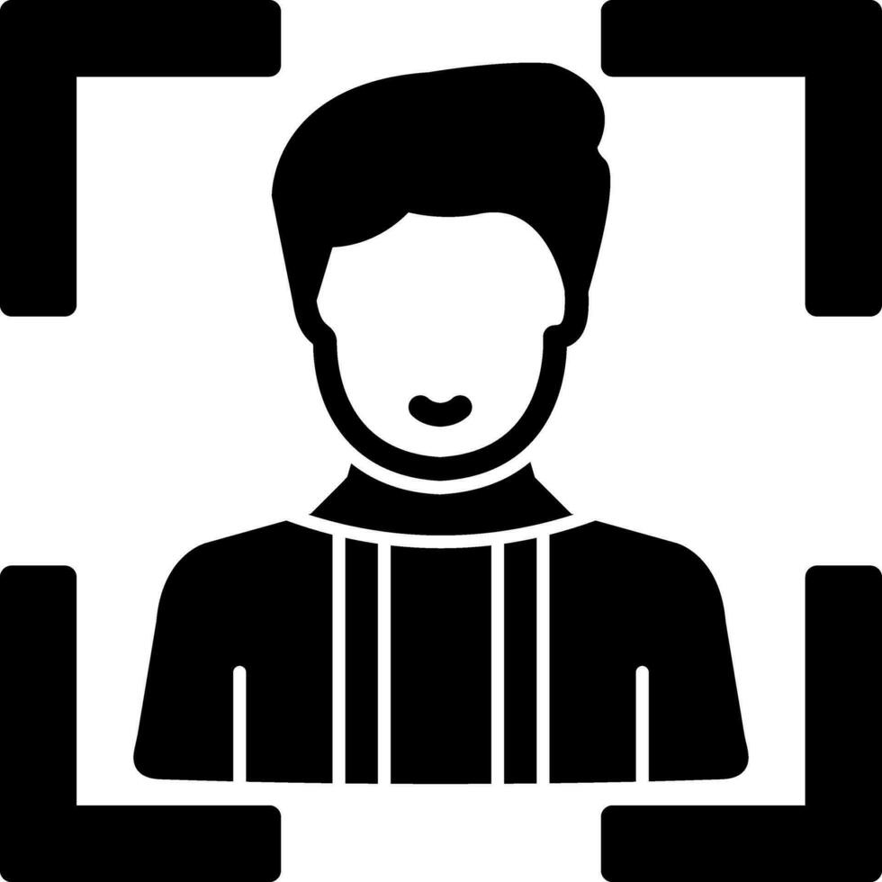 Face Scan Vector Icon Design