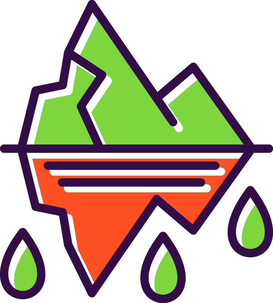 Glacier Vector Icon Design
