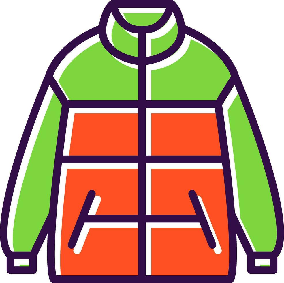Winter jacket Vector Icon Design