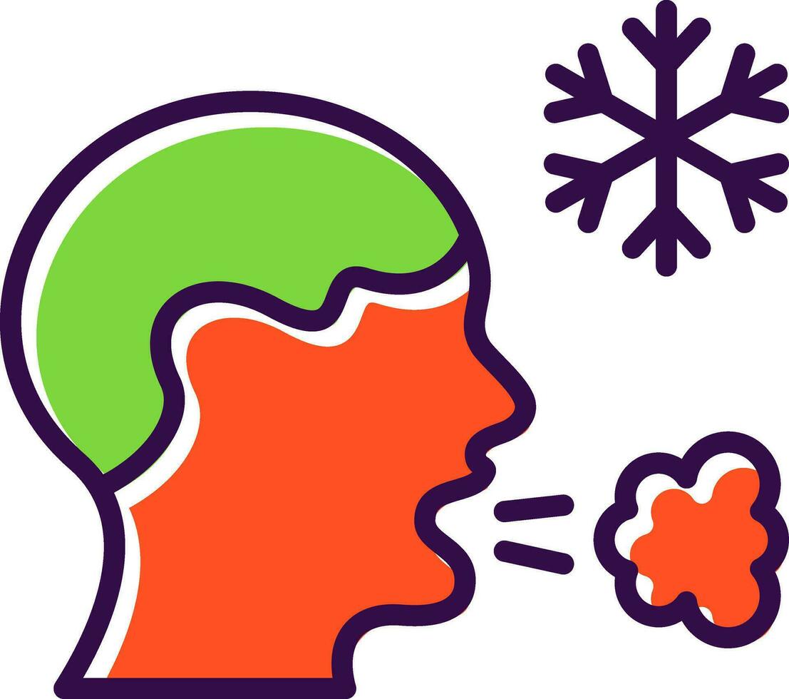 Frosty breath Vector Icon Design