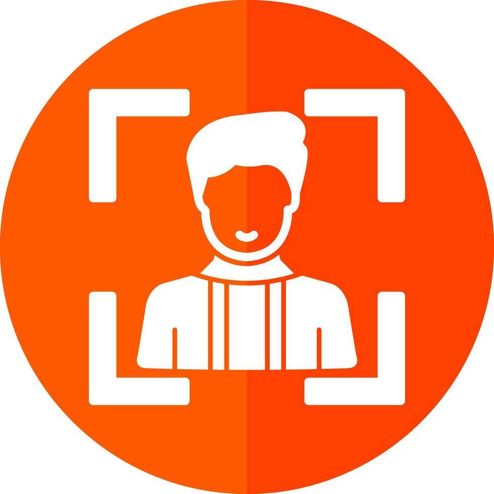 Face Scan Vector Icon Design