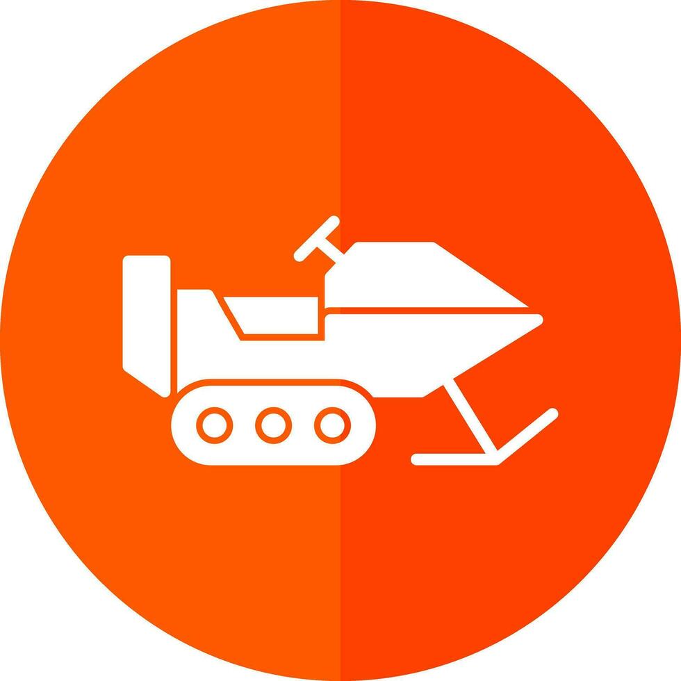 Snowmobile Vector Icon Design