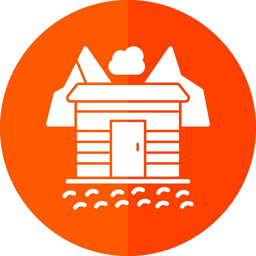 Snow-covered village Vector Icon Design