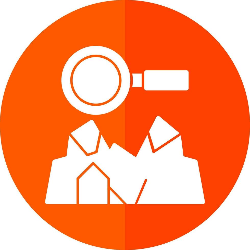 Ice cave exploration Vector Icon Design