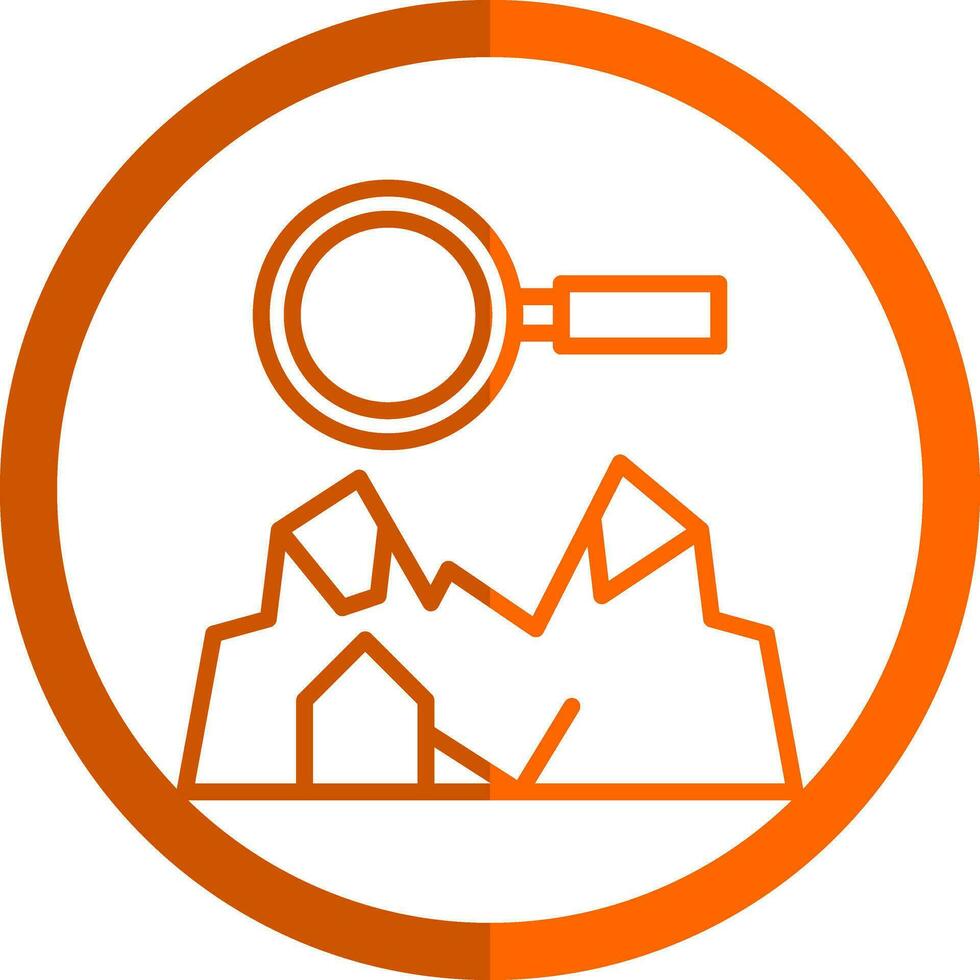 Ice cave exploration Vector Icon Design