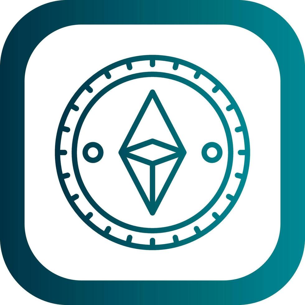 Ethereum Coins Vector Icon Design