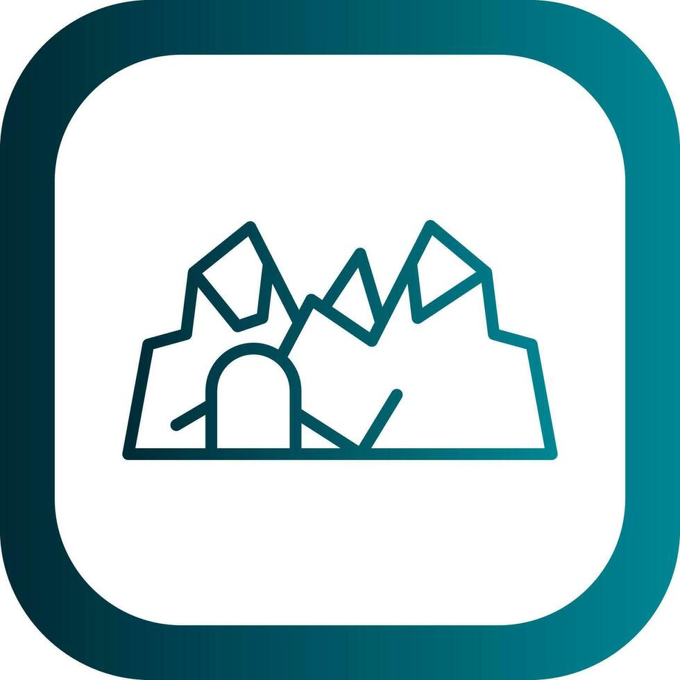 Ice cave Vector Icon Design