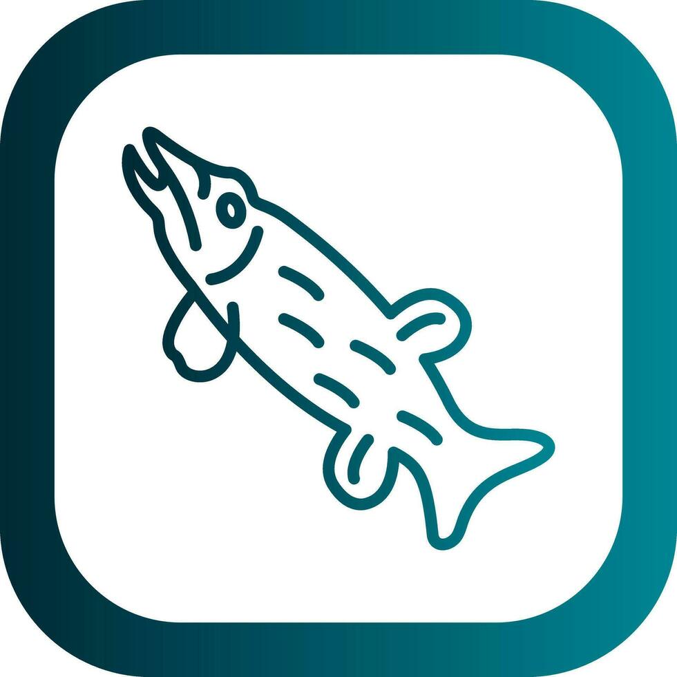 Northern pike Vector Icon Design