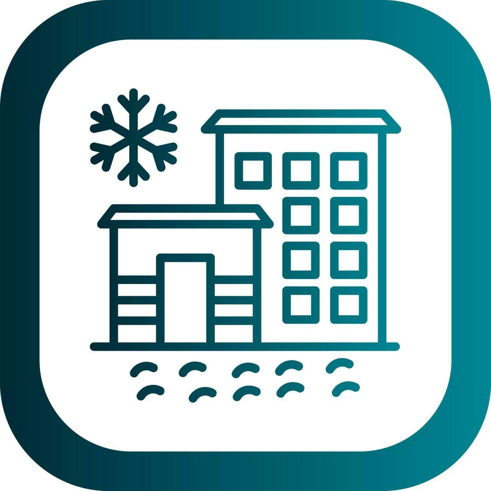 Ice hotel Vector Icon Design