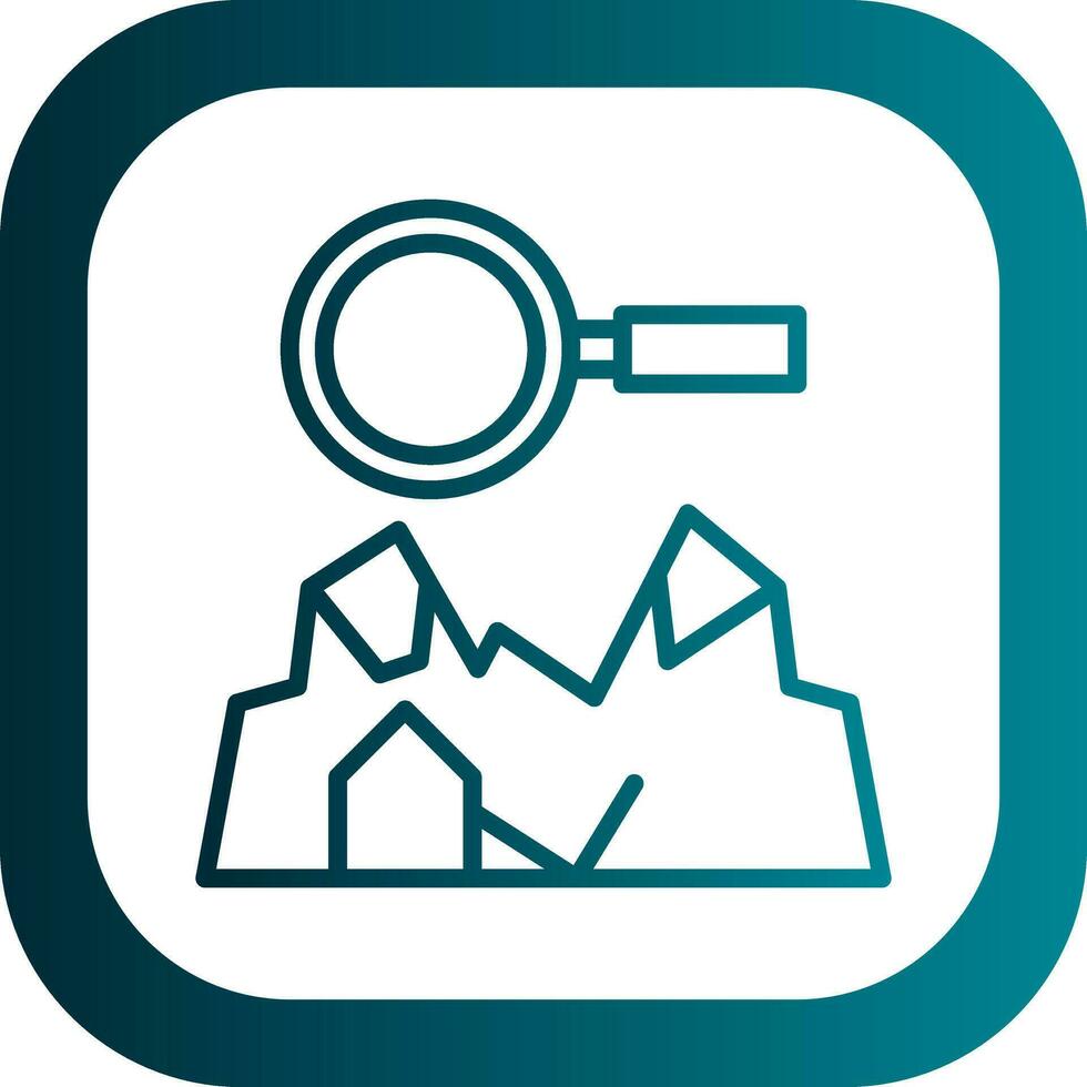 Ice cave exploration Vector Icon Design