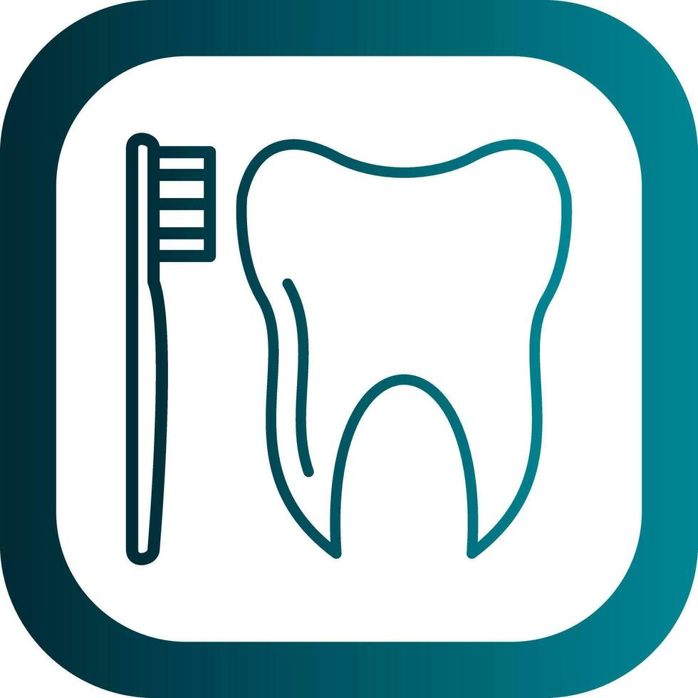 Tooth Brush Vector Icon Design