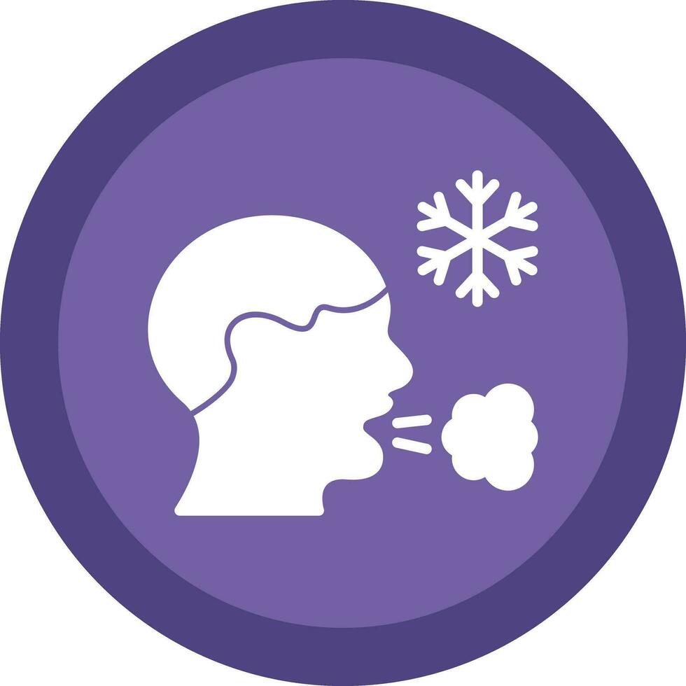 Frosty breath Vector Icon Design