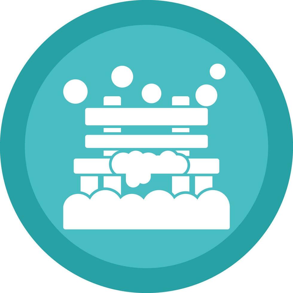 Snow-covered bench Vector Icon Design