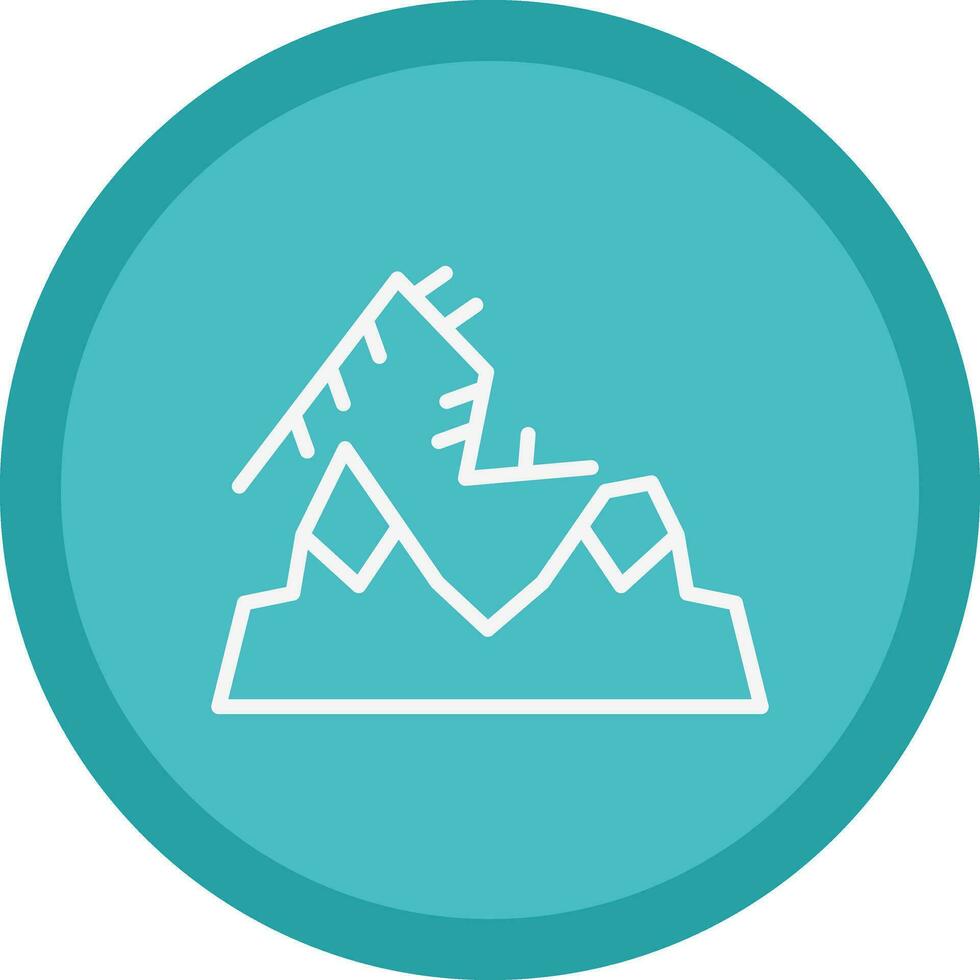 Northern lights Vector Icon Design