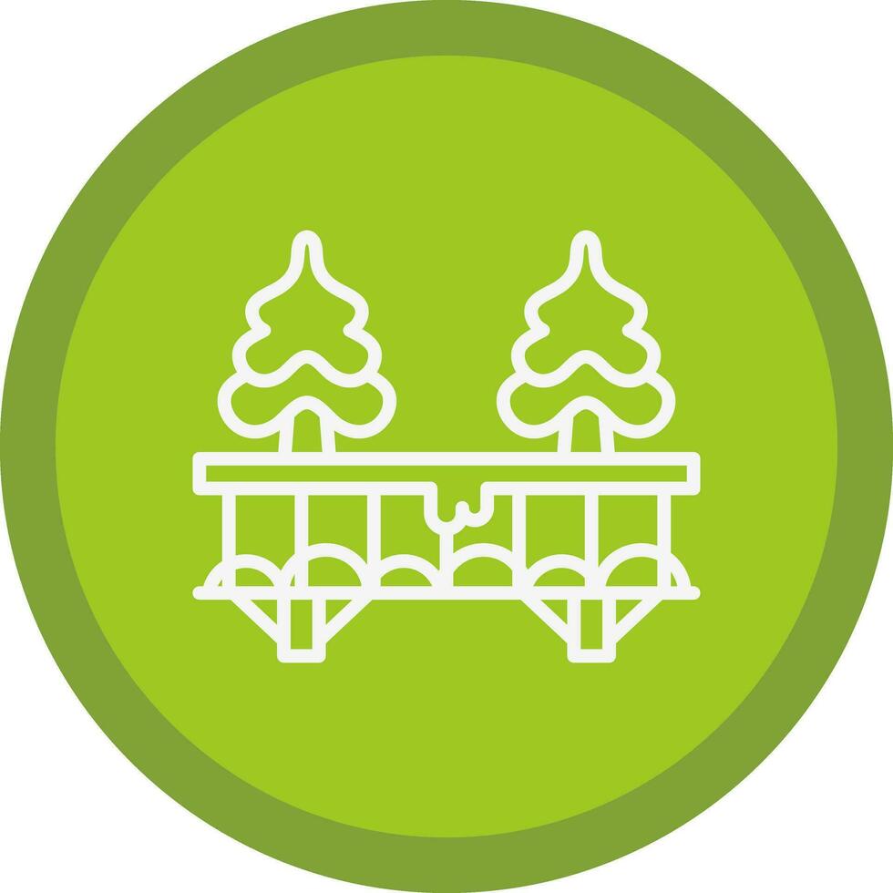 Snow-covered bridge Vector Icon Design